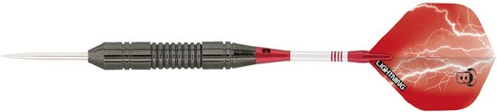 Bull´s Dartpijlen Aero Steel Gewicht 22 Gram Zilver/rood van Bull's — afbeelding 2