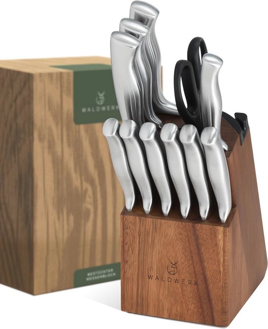 HUIKAILI Ensembles de Couteaux de Cuisine, 15 Set Couteau Cuisine en Acier Inoxy