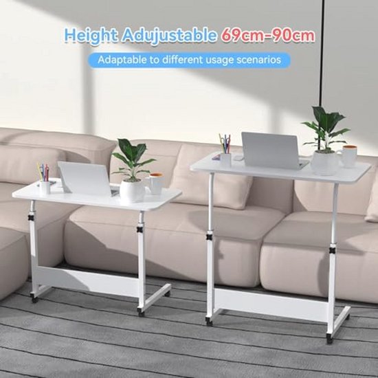 Tubibu Kleine bijzettafel, ronde tafel als legplank voor bank en bank