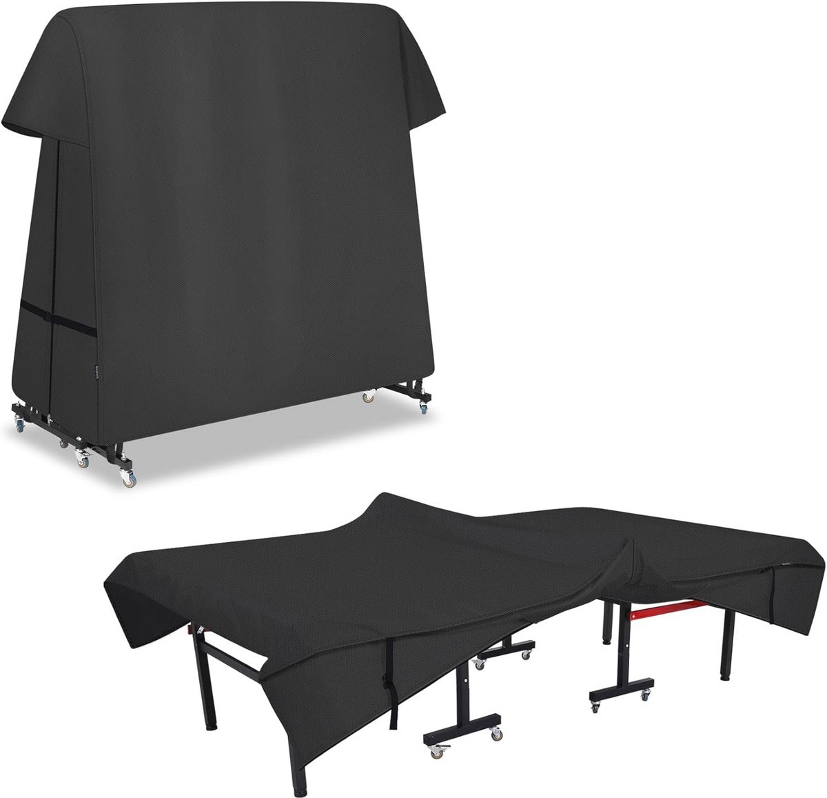 Tafeltennis Tafelhoes Waterdicht | Geschikt voor Vouw- en Platte Tafels | 165 cm L x 60 cm B x 62 cm H | Zwart