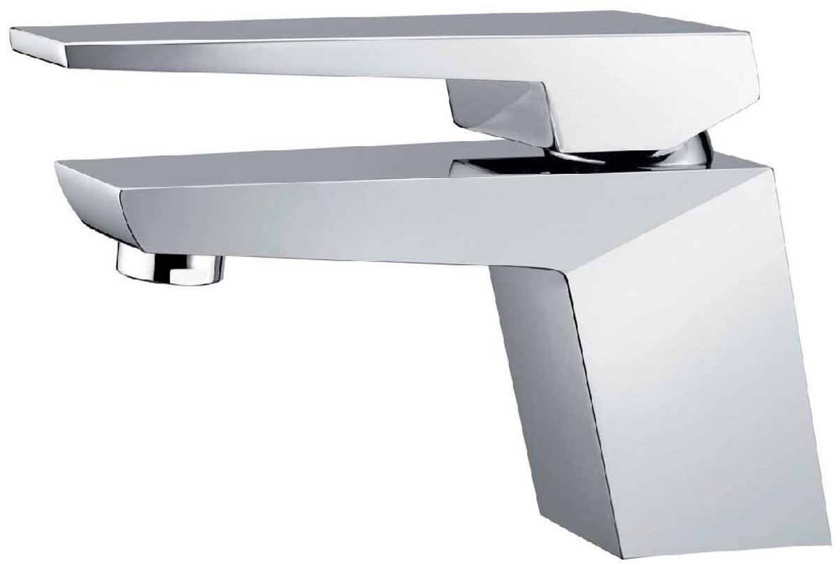 Hudor Wastafelkraan Chroom - Fonteinkraan met Planchet - Wastafelmengkraan Enipée Collectie - 100% Gerecycled Messing - Moderne Badkamer Kraan