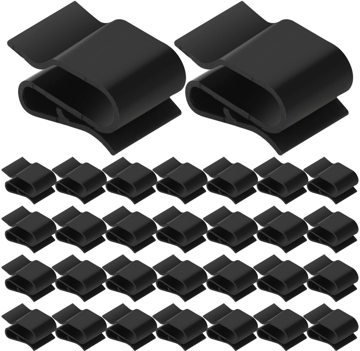 IMPERATORIS® Kabelclips - Kabelbinders - Kabelorganizer - Kabel Management - Voor Bureau, Muur & Meubel - 30 Stuks - Fotovoltaïsche kabelklemmen