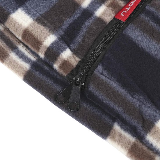 Fleece Slaapzak - Reislakenvoering Microvezel - Kamperen Buiten - Dubbelzijdige Ritssluiting - 1-persoons - Zwart — afbeelding 4