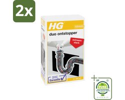 HG - Duo Ontstopper - Extreem Sterk - Afvoerontstopper Voor Hardnekkige Verstoppingen - 1L - Voordeelverpakking - 2 stuks - Ontstopper - Afvoer verstopping