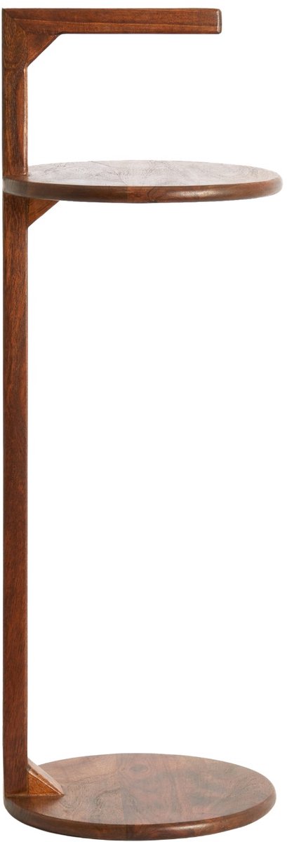 Bijzettafel Delmino - Bruin - Ø26x77cm -