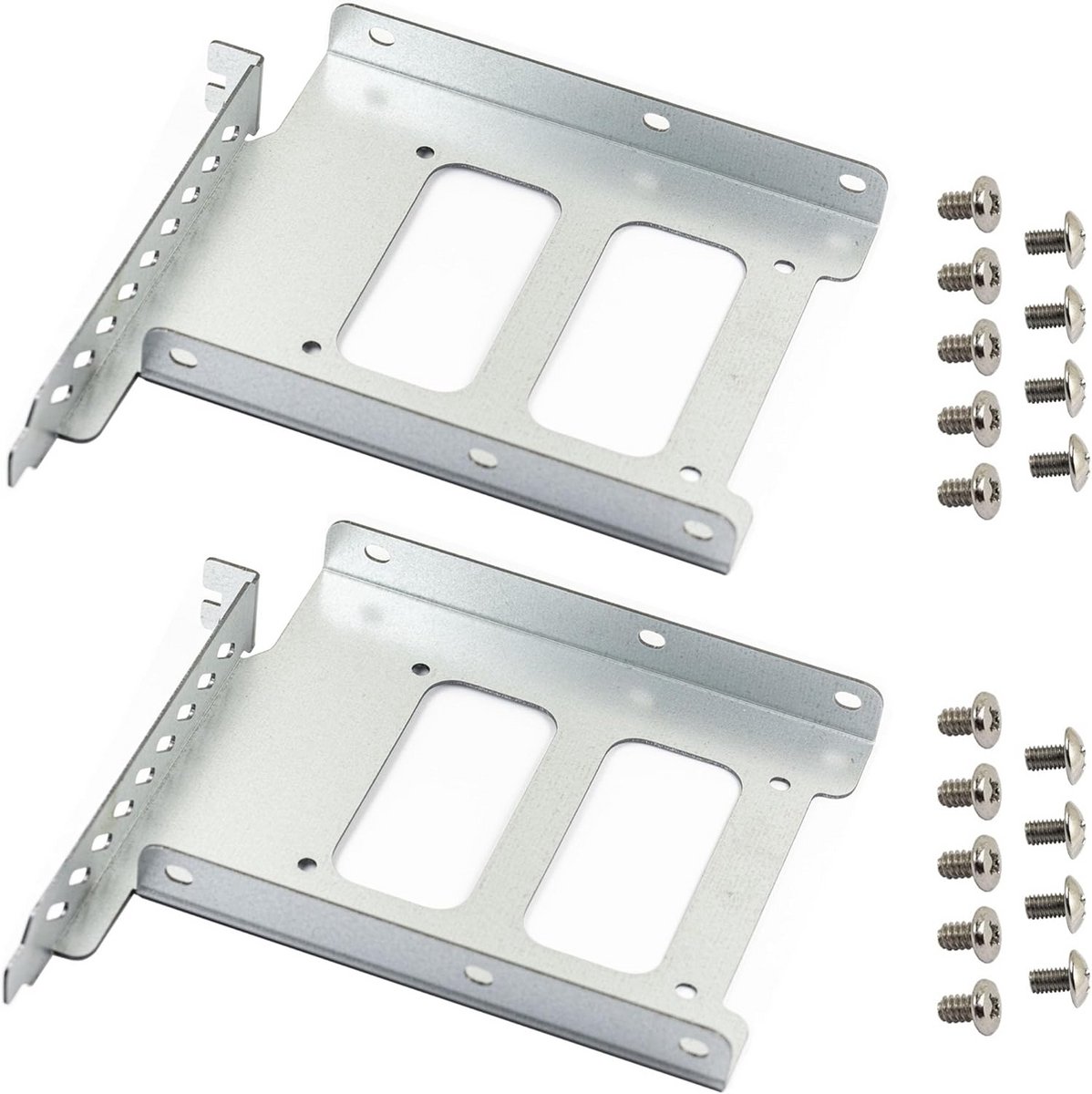 2x 2.5 inch naar 3.5 inch Interne SSD/HDD Montagebeugel Adapter voor PC Behuizing