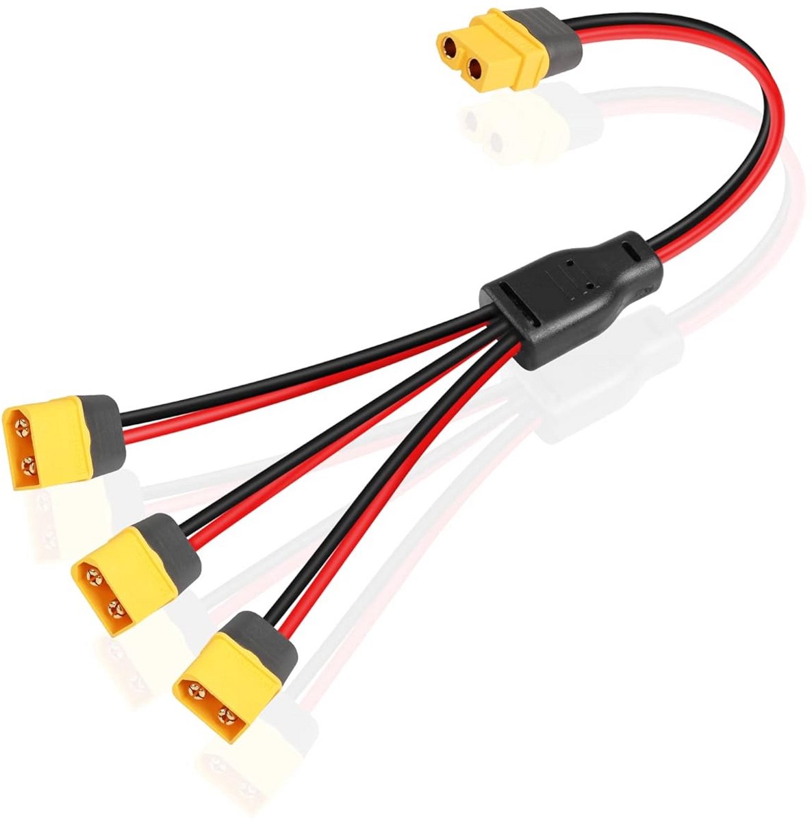 XT60 Splitter Kabel 1 naar 3 Verloopadapter 12AWG voor Zonnepanelen, Powerstations en Drones