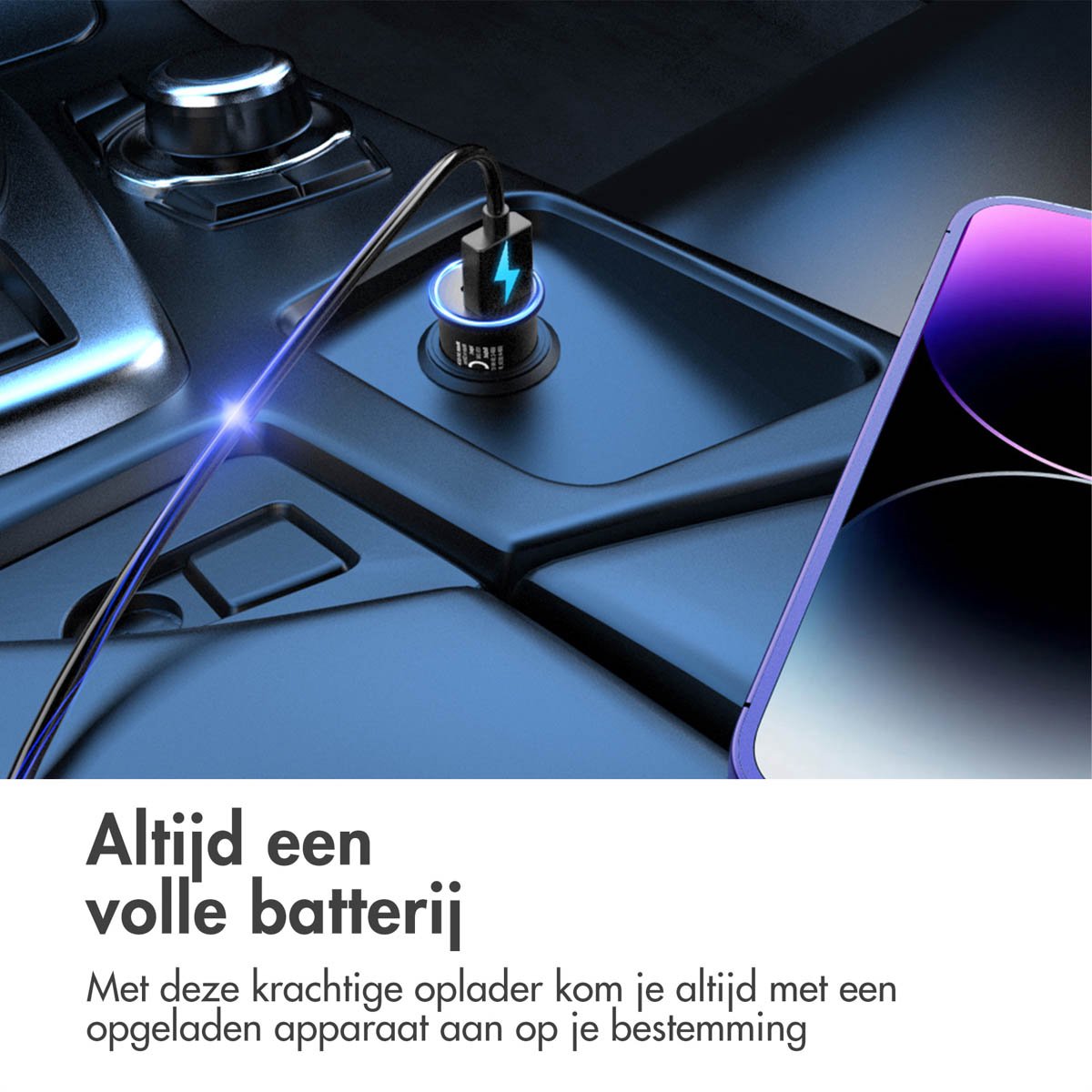 imoshion Dual USB Autolader - Snelle 60W