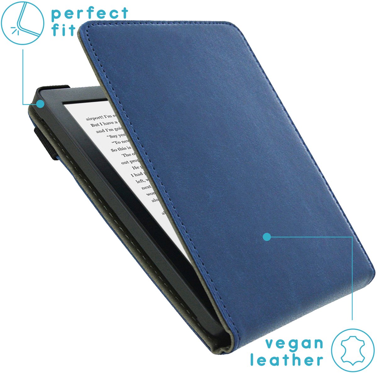Ereader Hoes - Geschikt voor Kobo Clara HD - Donkerblauw – foto 2
