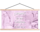 Porte-affiche avec affiche - Affiche scolaire - Maman - Proverbes - Maman tu m'as déjà - Citations - 150x75 cm - lattes vierges