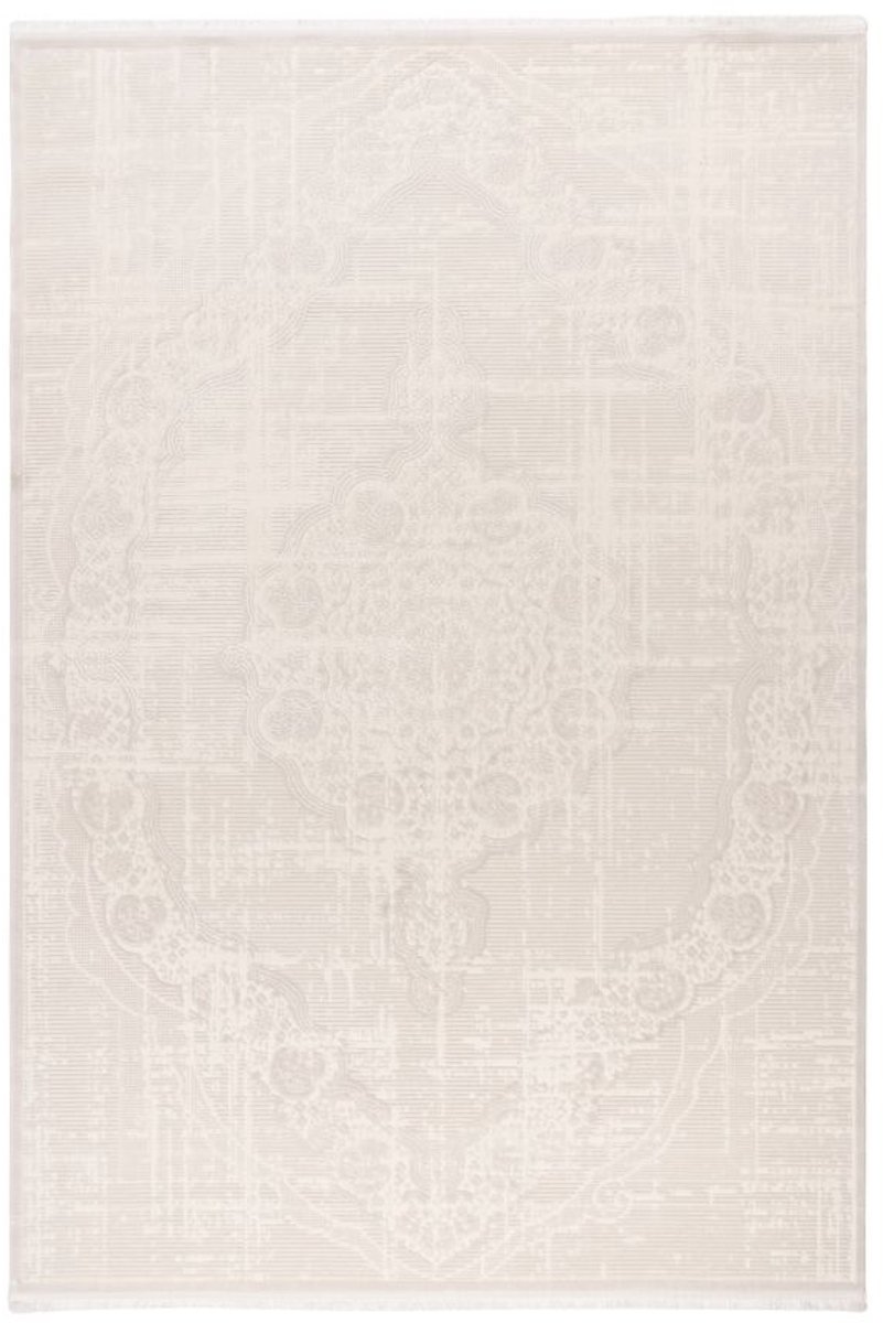 Verona Tradizionale - Modern Vloerkleed - Luxe Klassiek 3D Structuur - Laagpolig - Creme- 200x290 CM