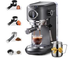 Professionele Espressomachine met Stoompijp - 15 Bar