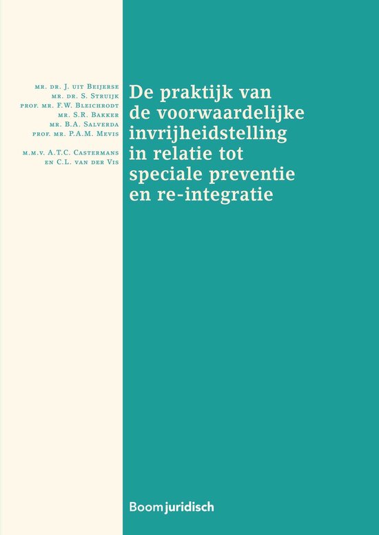 De praktijk van de voorwaardelijke invrijheidstelling in rel ... - cover