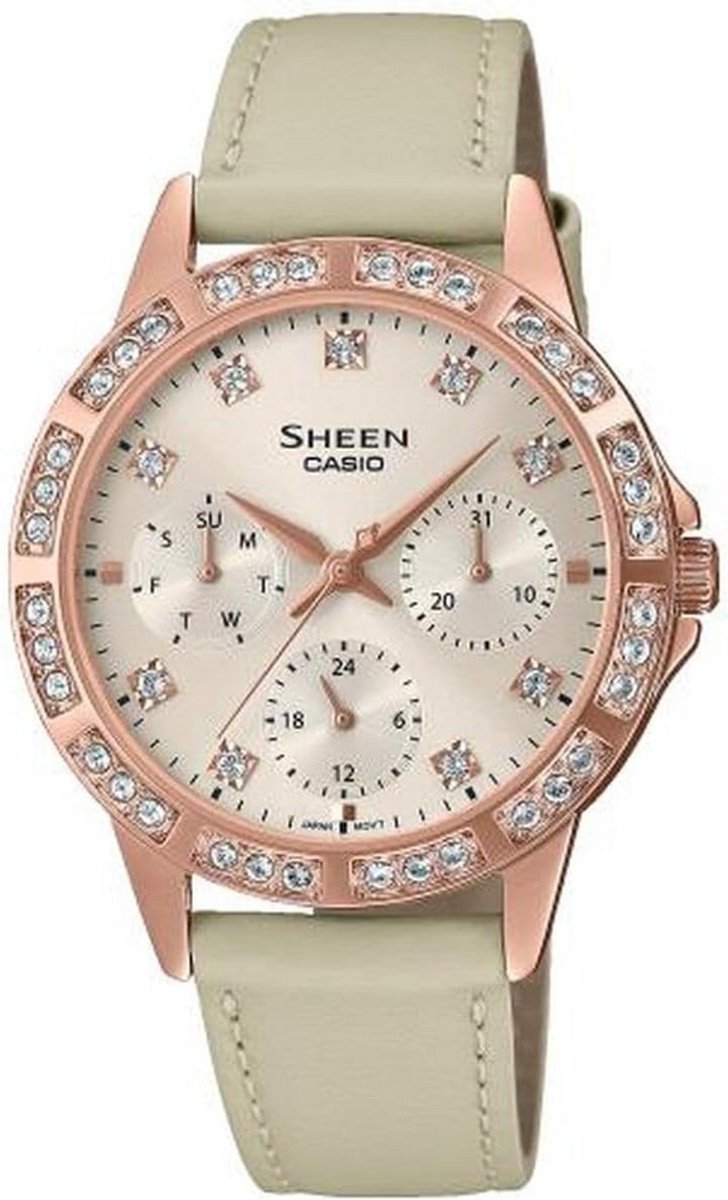 Dames Horloge Analoog Beige met Band - Stijlvol en Elegant