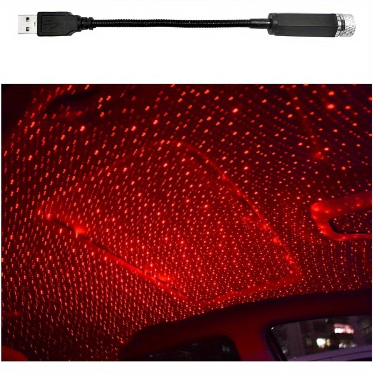 Livé® Sterrenhemel Projector – 360° USB Sfeerlicht met Rode Gloed