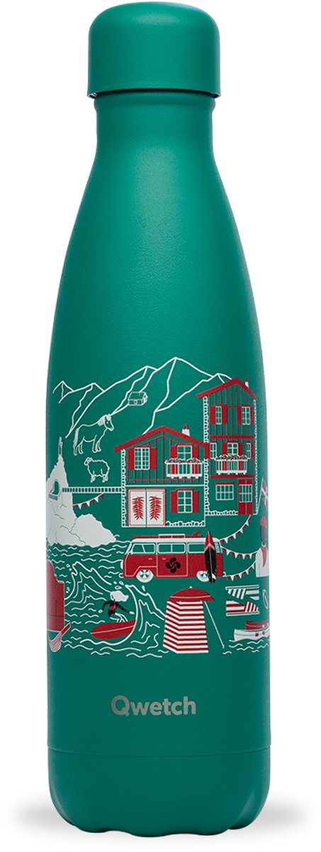 Qwetch - Isothermische fles - Originals Regio's van Frankrijk Baskenland- 500ml