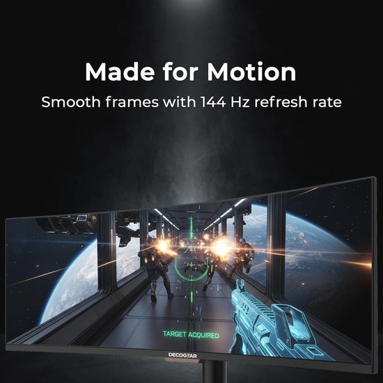 Ultrabrede Gaming-Monitor 49 inch – 3840 x 1080, 144 Hz, Gebogen Scherm ...