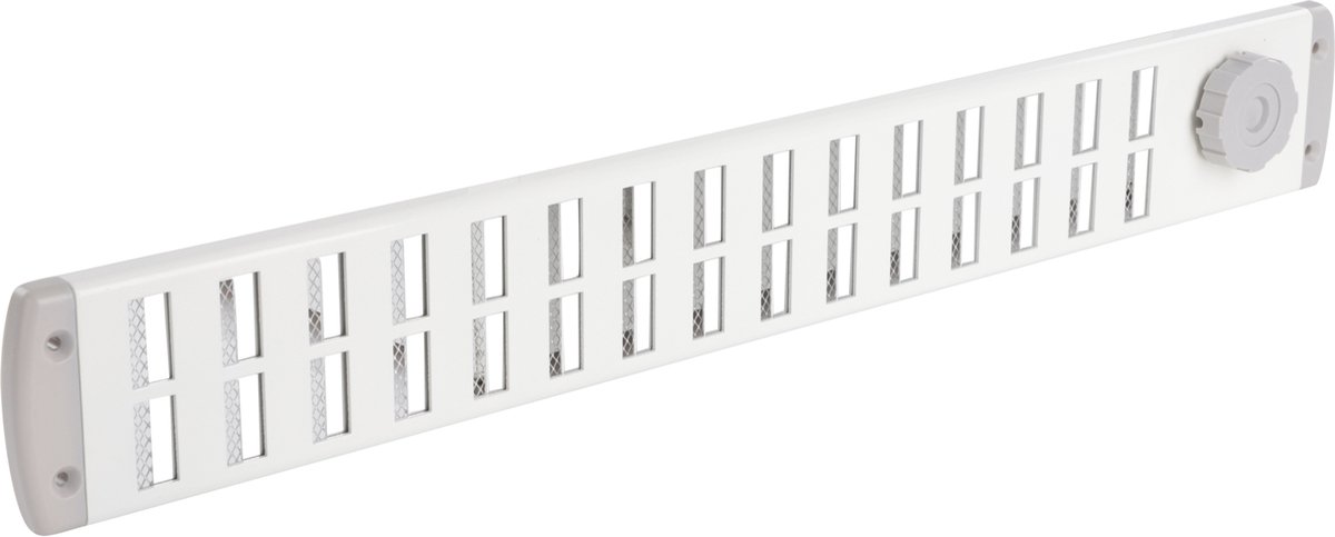 Starx schuifrooster - bold - met gaas en draaiknop - 500 x 65 mm - aluminium - wit