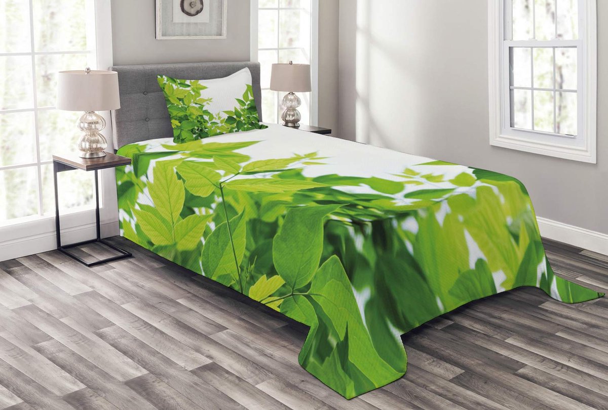 ABAKUHAUS Dagdekenset – Geometrisch – Appelgroen 170x220 cm