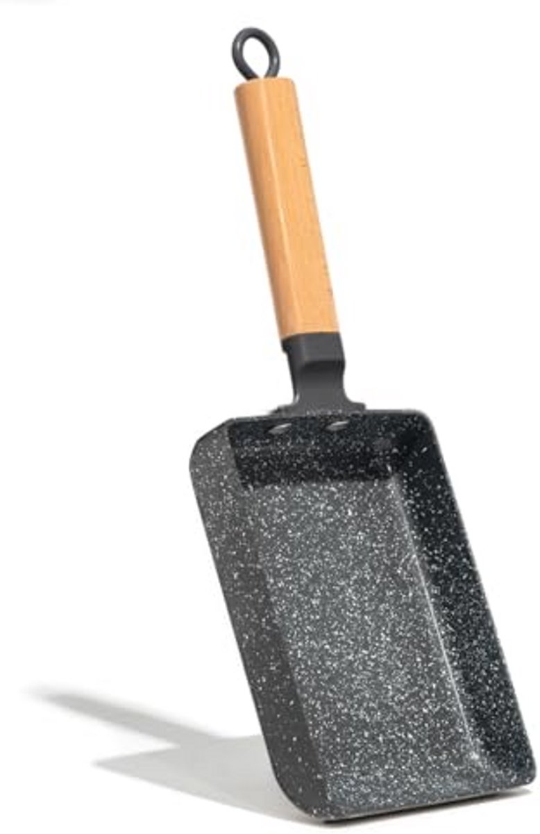 Vierkante Tamagoyaki Pan - Non-Stick Omelet Pan met Houten Handvat en Accessoires