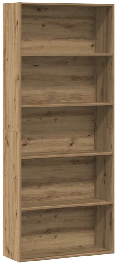 VidaXL Boekenkast 40x35x139 cm bewerkt hout bruin eikenkleur