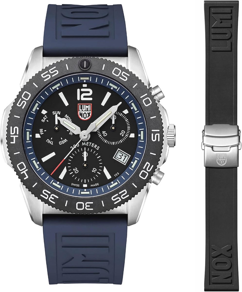 Modern Analoog Kwartshorloge voor Heren met Rubber Armband - Zwart