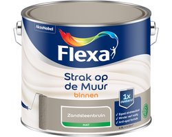 Flexa - Strak op de Muur Binnen Muurverf Mat - Zandsteenbruin - 2.5 L