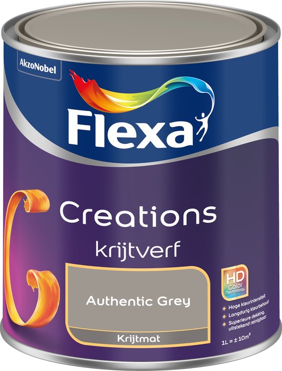 Flexa - Creations Muurverf Krijt - Authentic Grey - Creations - 1 L