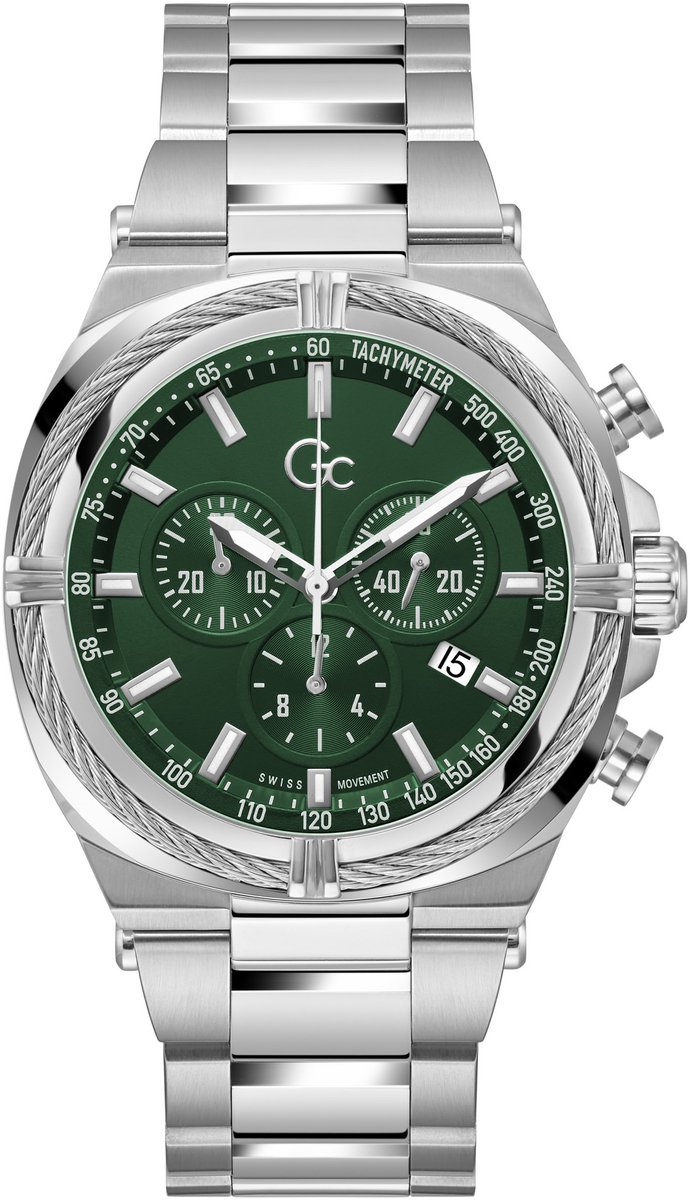 Gc Gc Ironclass Analoog Horloge Zilverkleur Case: 100% Stainless Steel | Armband: 100% Stainless Steel 43 mm Z32002G9MF