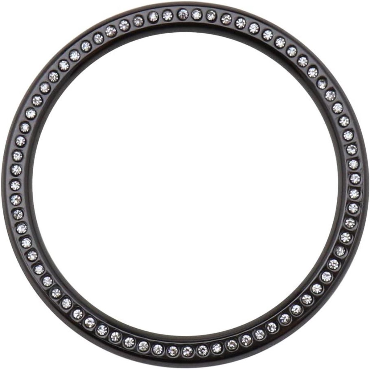 Allecta - Compatibel met 46 mm smartwatch - Antikras horloge bezel ring - Zelfklevende cover - Diamant decoratief - Horloge accessoire - Zwart