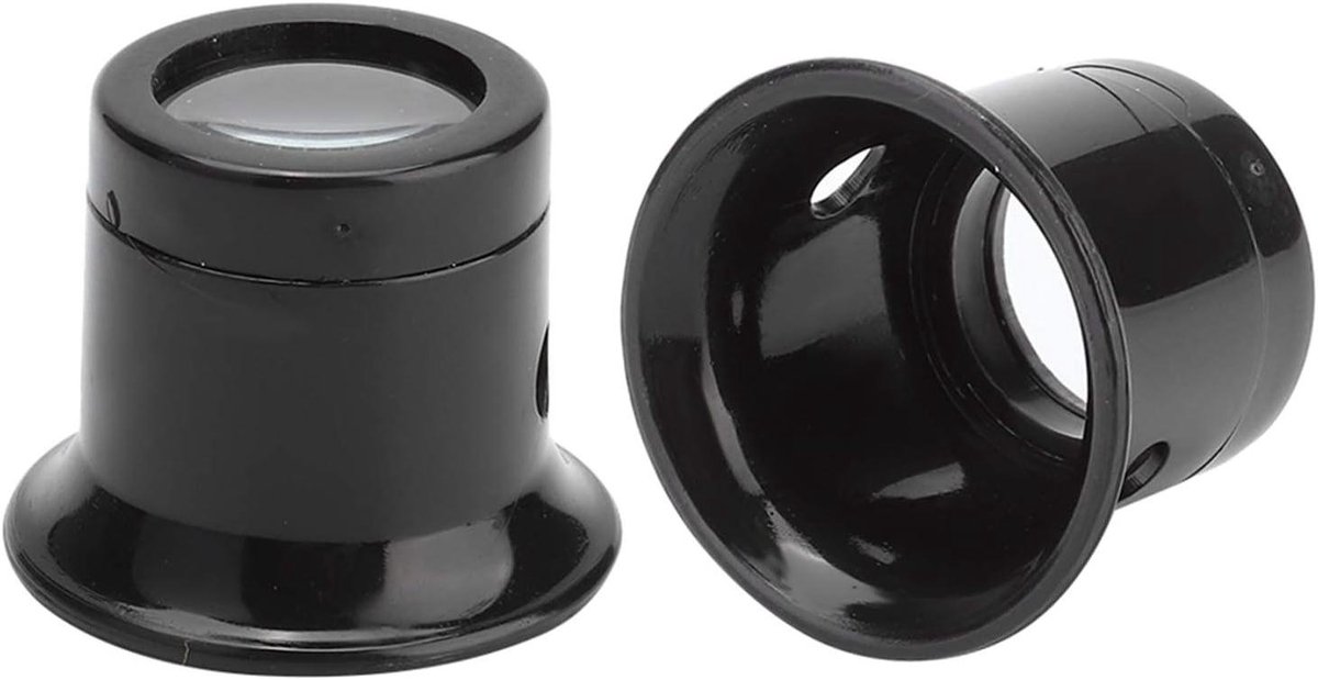 3x Horloge Reparatie Vergrootglas Set - Vergrootglazen voor Juwelier, Sieraden Elektronica - Handig bij Horloge Reparatie - 2 Stuks in Set