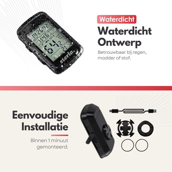 Draadloze GPS Fietscomputer - Waterdichte Kilometerteller met LCD Display - Snelheidsmeter & Afstandsmeting - Voor Racefiets & Stadsfiets van Merkloos — afbeelding 3