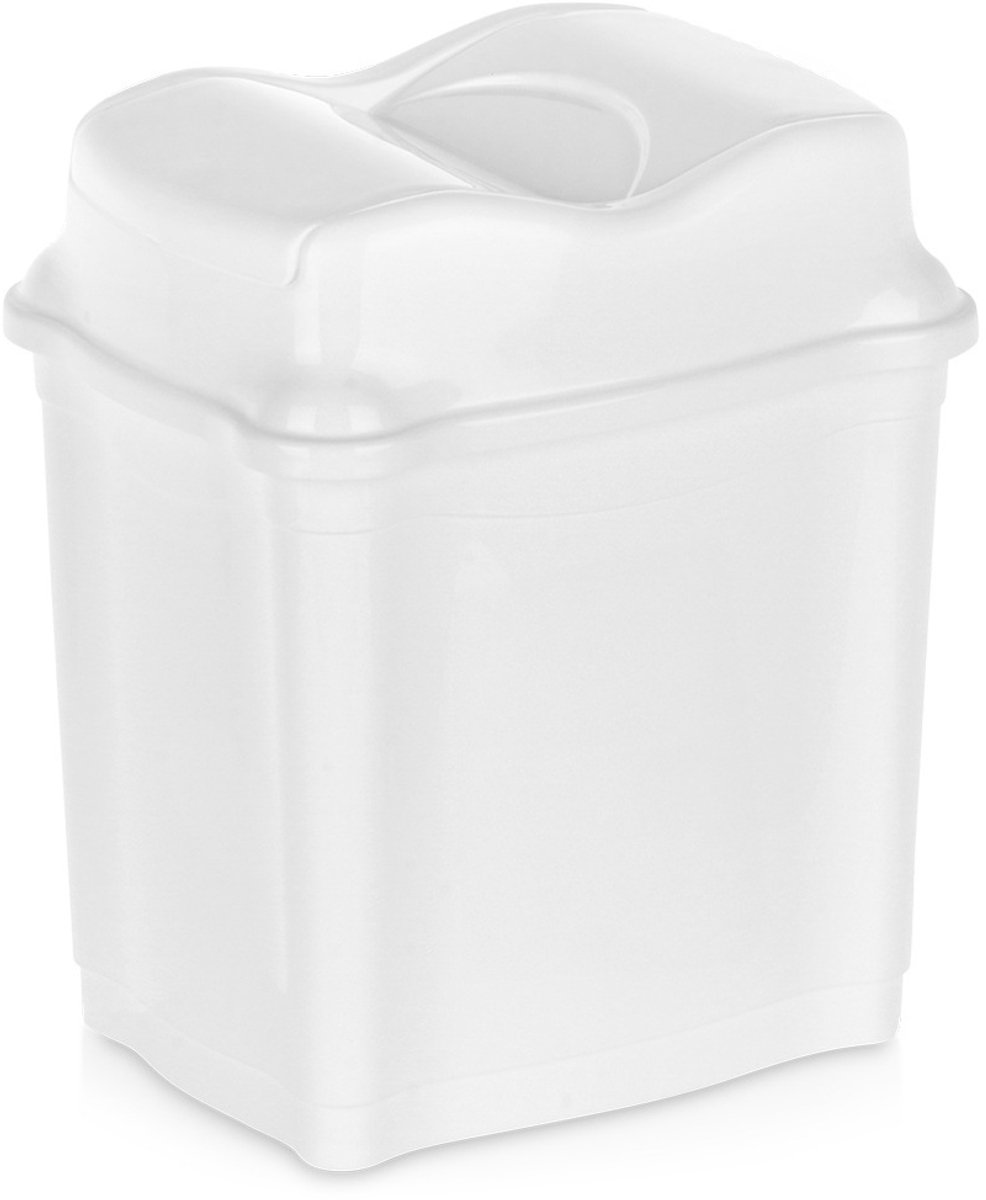 Orion - Prullenbak - 5L - Witte Kleur - Uitschuifdeksel