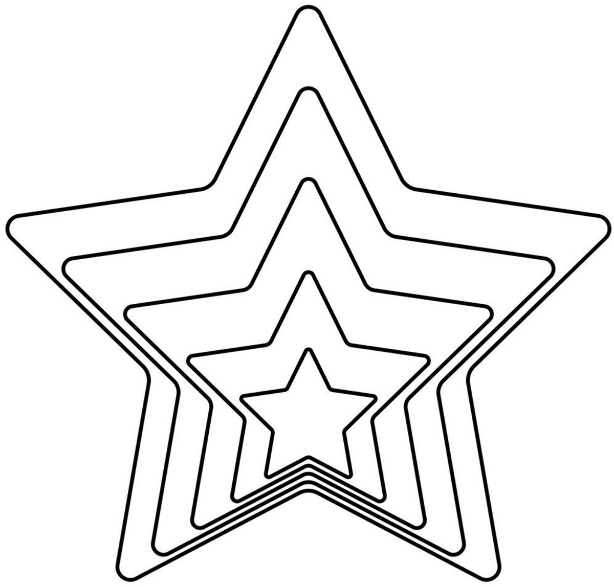 Orion - Uitsteekvorm - Ster - RVS - 5 Stuks