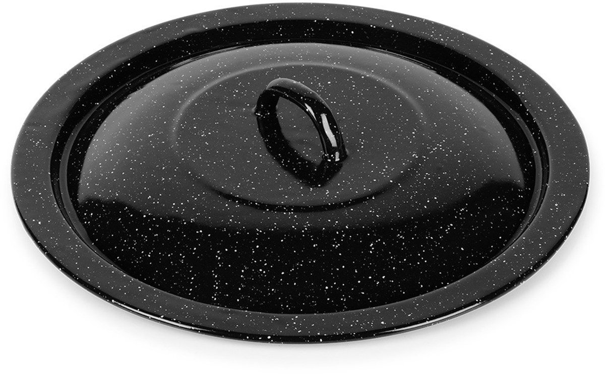Orion Geëmailleerde Deksel voor Hongaarse Goulashketel - Ø 34 cm - Geschikt voor 7.5 Liter Ketel - Krasbestendig - Zwart