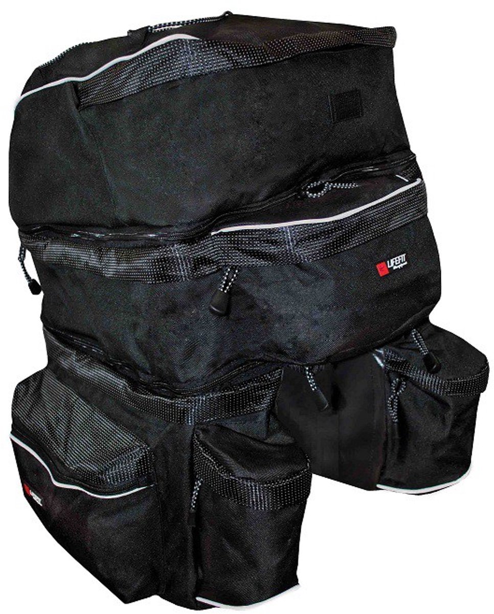 Lifefit 3-delige Fietsendragertas Zwart - UNI