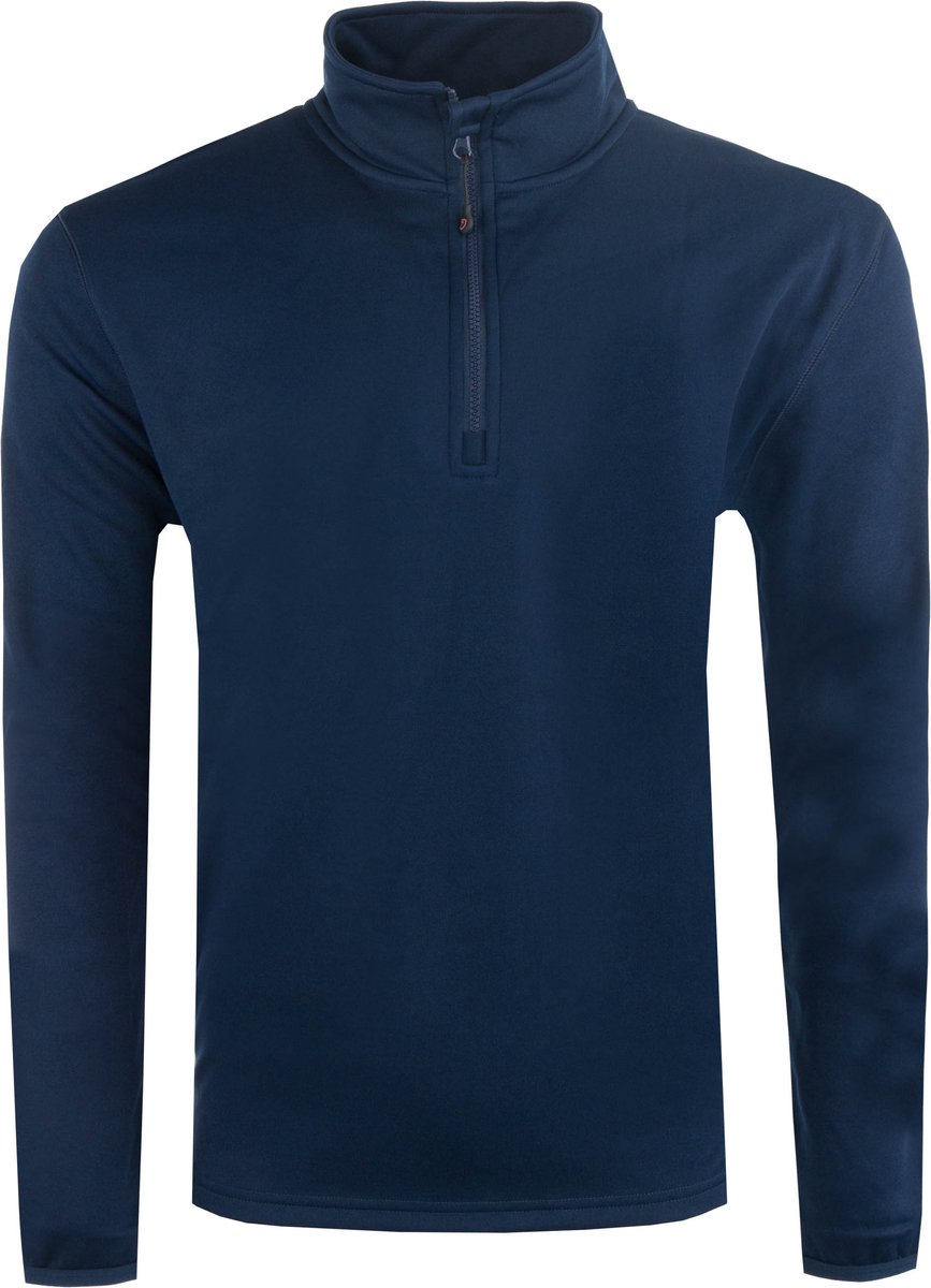 Herensweatshirt Playerlayer tussenlaag met 1/4 rits, marineblauw - M