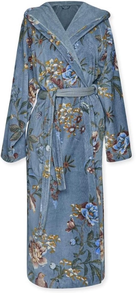 Secret Garden Badjas Blauw S - 100% Katoen, Comfortabele en Stijlvolle Badjas voor Dagelijks Gebruik