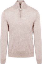King Essentials The Michael Half Zip Pull Merino Greige - Maat L - Heren - Pullovers