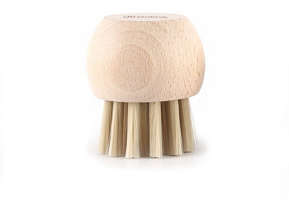 Champignonborstel - Groenteborstel - Paddenstoelborstel - Beukenhout - Extra Zacht - Ergonomisch Design - Multifunctioneel