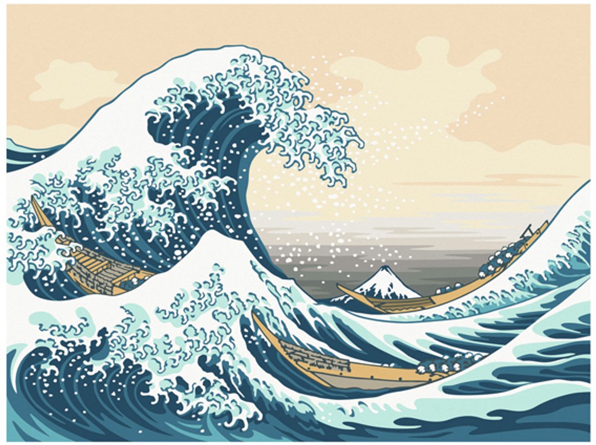 Ravensburger CreArt Hokusai: The Great Wave - Schilderen op nummer