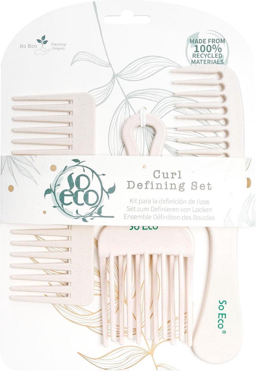 Complete Set Kruldefinitie Tools voor het Stylen en Ontwarren van Krullend Haar
