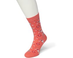 Bonnie Doon Dames Sokken met Medische Print maat 36/42 Roze - Thema Sokken - Ziekenhuis - Dokter - Cadeau Sokken - Word je Happy en vrolijk van - Zacht Katoen met Gladde Teennaad - Comfortabel - Perfect Cadeau - Strawberry Pink - BT991116.365