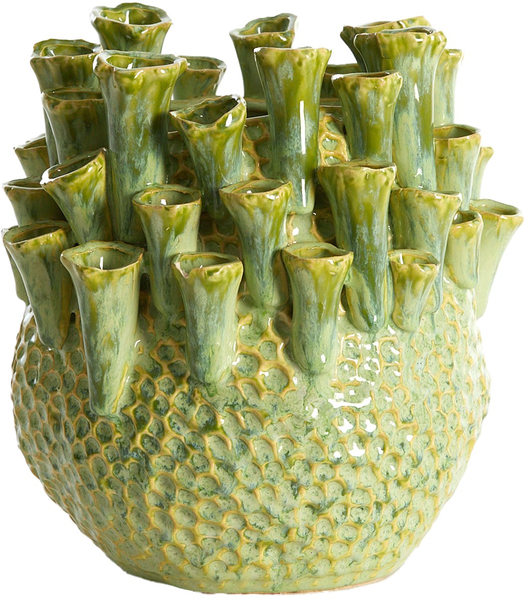 Light&living Vaas deco Ø27,5x27,5 cm KYRAL keramiek mint groen