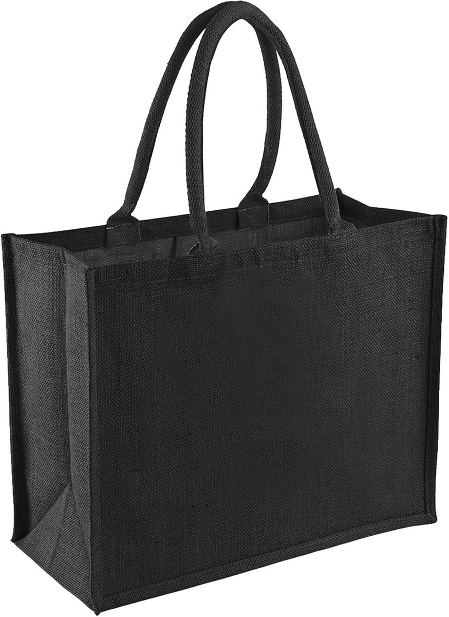 Jute Shopper Dames Tote - Klassieke Handtas in Zwart