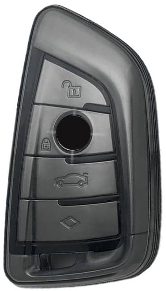 Autosleutel Hoesje geschikt voor Bmw - Sleutelcover - TPU Cover Sleutelhoes - transparant,zwart