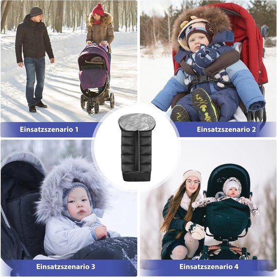 Universele Winter Voetenzak voor Kinderwagens - Waterdicht, Reflecterende Strepen, Ideaal voor Koud Weer van Universele — afbeelding 5