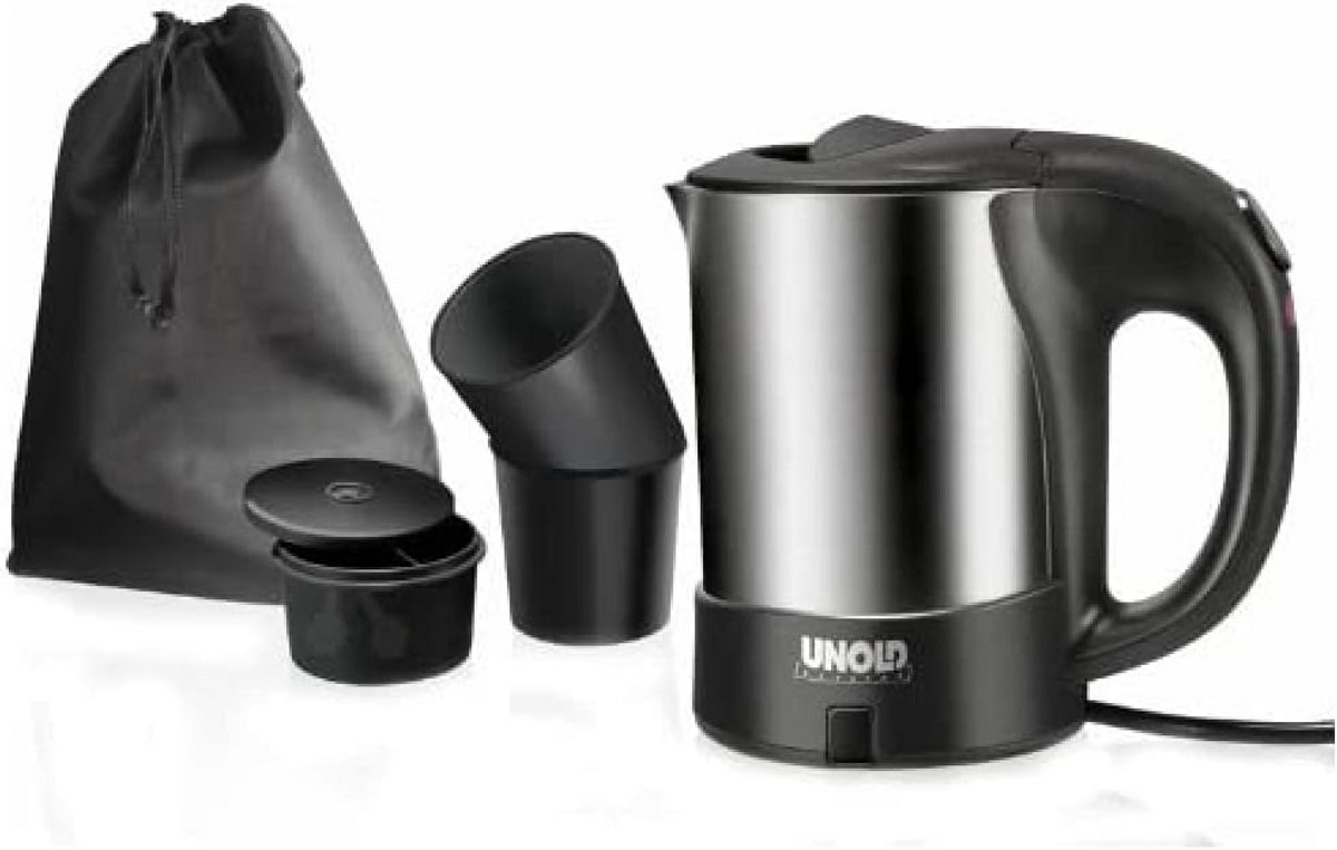 Waterkoker RVS 0,5 Liter 1000W met Accessoires voor Reizen en Camping