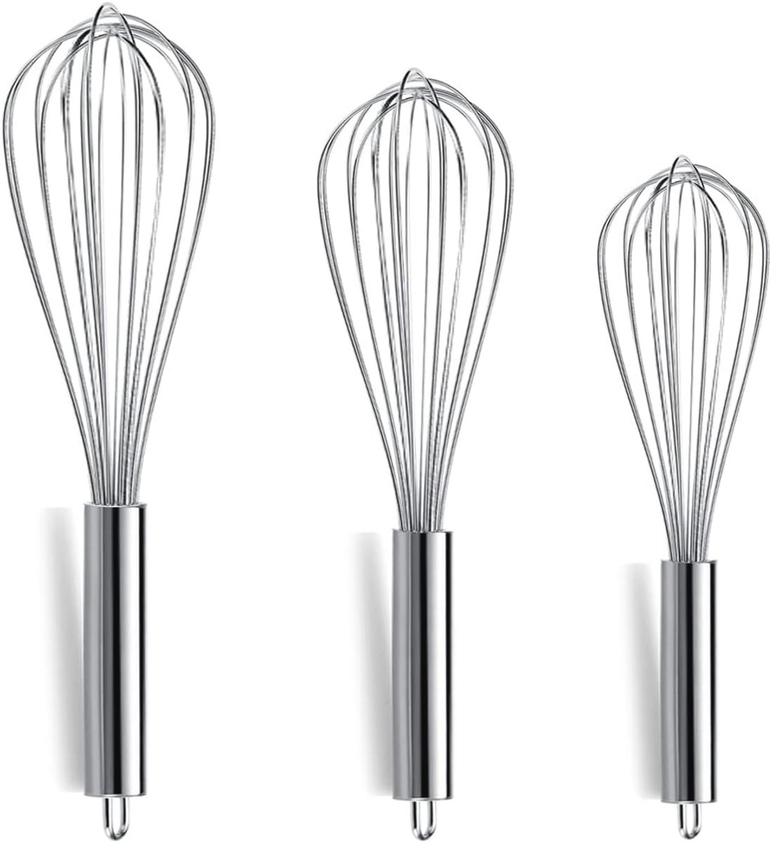 Set van 3 roestvrijstalen garde 8 inch, 10 inch, 12 inch - Keuken Garde Set