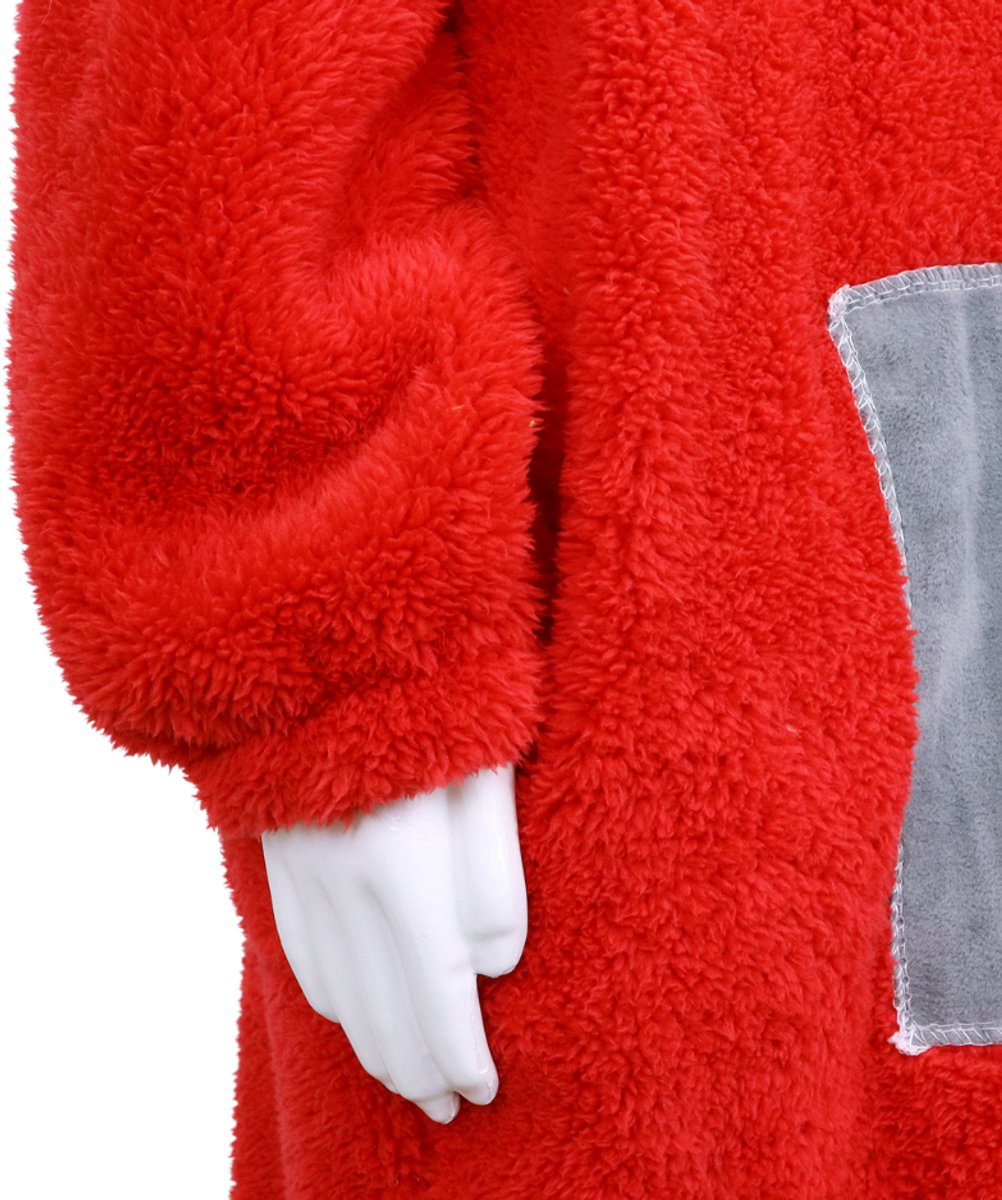JOYAKIDS® Tele Onesie Kinderen | Carnavalskleding Meisje & Jongen | Verkleedkleren Jongens Meisjes | Rood Verkleedkostuum Kids | Onesie Pyjama | Tubbie Kostuum Kind | Carnaval kleding | Verkleedkleding | Verkleed als | Groepskostuum | Maat 130 — afbeelding 11